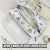 Sanrio Hello Kitty Pachacco Пенал Милый Мультяшный Двухслойный Большая Вместимость Сумки для Хранения Ручек Школьные Принадлежности Кавайный Подарок