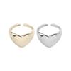 Korean Style Geometric Open Ring Jewelry Accessories Wide Finger Buckle Cute Metal Heart Ring  Gift