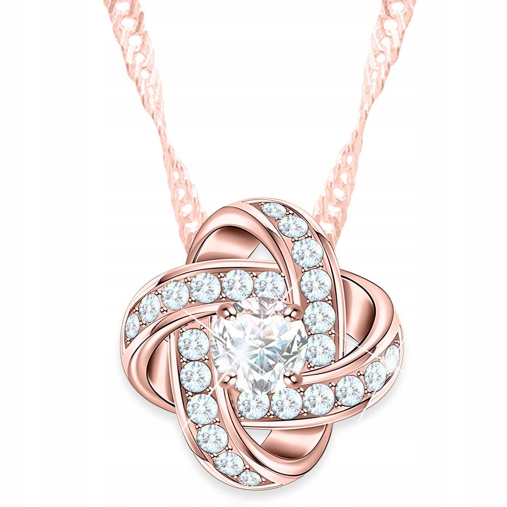Gold-plated Necklace with Star White Crystal Star Cosmos Night Silver 925