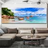 Natural Tropical Sea Beach Canvas Painting Palm Tree Seascape Posters And Prints Wall Art Pictures Living Room Home Decoration