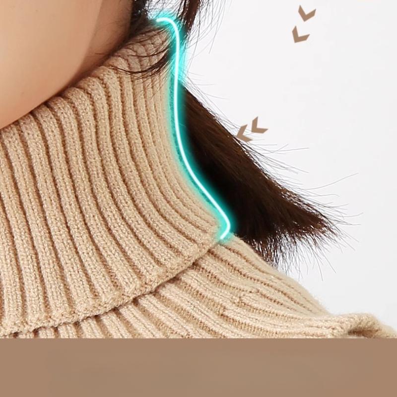 Scarf, Neck Cover, Fake Collar, Cervical Spine Protection, Warmth and Cold Protection, Versatile Knitted Turtleneck Sweater Collar