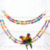 Parrot Climbing Ladder Toy Pet Bird Suspension Training Bridge Color Exercise Ball Wood Molar Toy Budgerigar Supplies Cockatiel