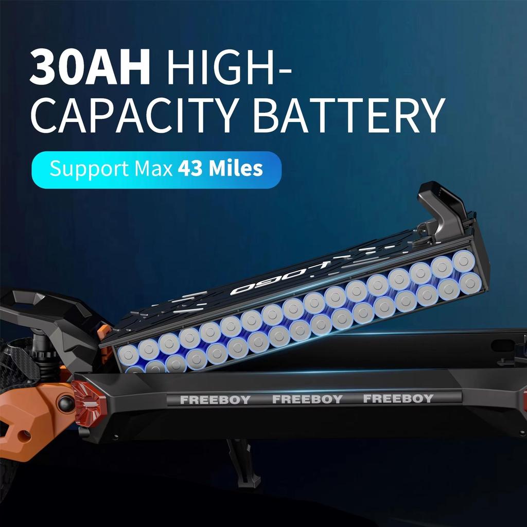 Электросамокат H9 6000 Вт Двухмоторный 60 В 30 Ач Аккумулятор Внедорожные Электросамокаты 11-дюймовые Шины Двойная Гидравлическая Амортизация Электросамокаты