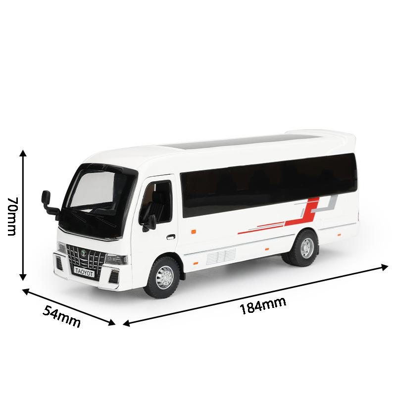 Масштаб 1/32 Toyota Coaster Роскошный Бизнес-Автомобиль Сплав Металл Литой Модель Автомобиля Звук и Свет Детская Игрушка Подарок для Детей Мальчик Презент