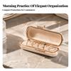 Компактная шкатулка для украшений для путешествий с металлическим каркасом и надежной застежкой