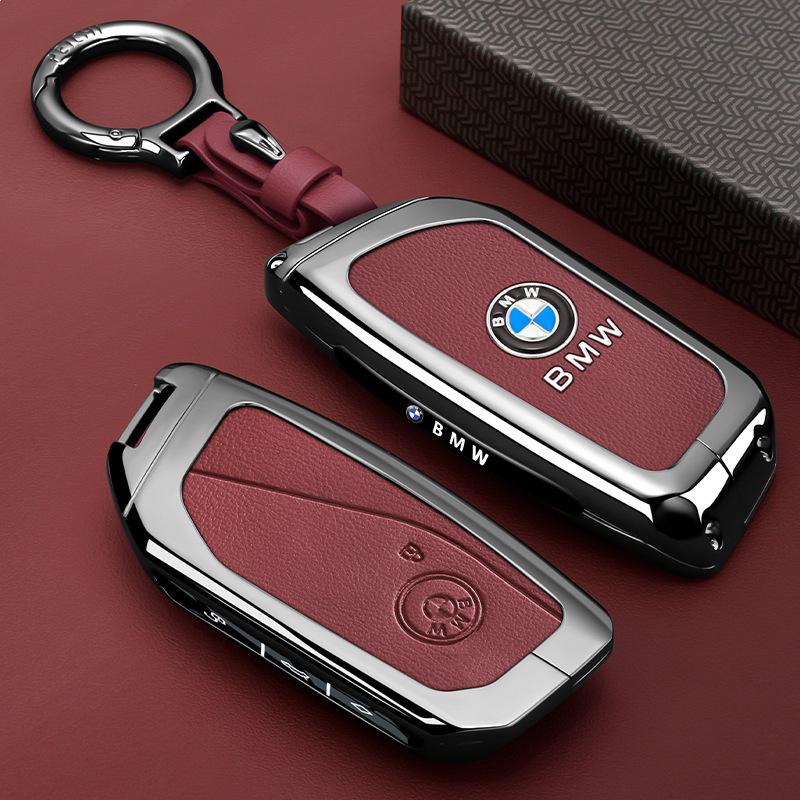 Совместимый чехол для ключа для серии BMW: 5 (530), 3 (325л), X1, X3, X4, X5, X6, iX3, Новая 7, i3 - Чехол-пряжка для мужчин