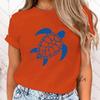 (Премиум-футболка)Защитите океанскую черепаху Принтованные футболки Женские с коротким рукавом Смешные Футболки с круглым вырезом Повседневные Летние топы