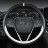 Автомобильный чехол на руль 38 см, кожаный для Toyota Corolla Avensis Yaris Rav4 Hilux Auris 2015 Camry CH-R, автоаксессуары