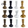 Photo Studio Decoration Vintage Taper Candle Holder, Nostalgic Resin Candlestick Decorative Dining Table Holder Stand for Wedding Party Dinning