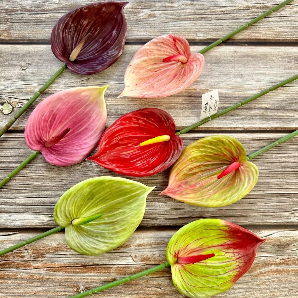 Anthurium Simulated Plants Wedding Hotel Restaurant Decoration Ornament Desktop