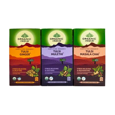 Набор чая с Тулси (3 х 25 пак), Tulsi Tea Set,  Organic India