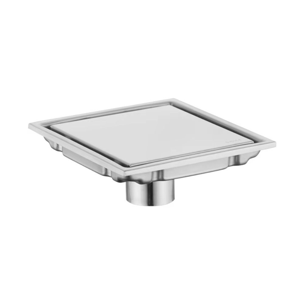 Anti-odor Large Flow Draine Tile Insert Shower Grates Durable Square Floor Waste Drain  Kitchen