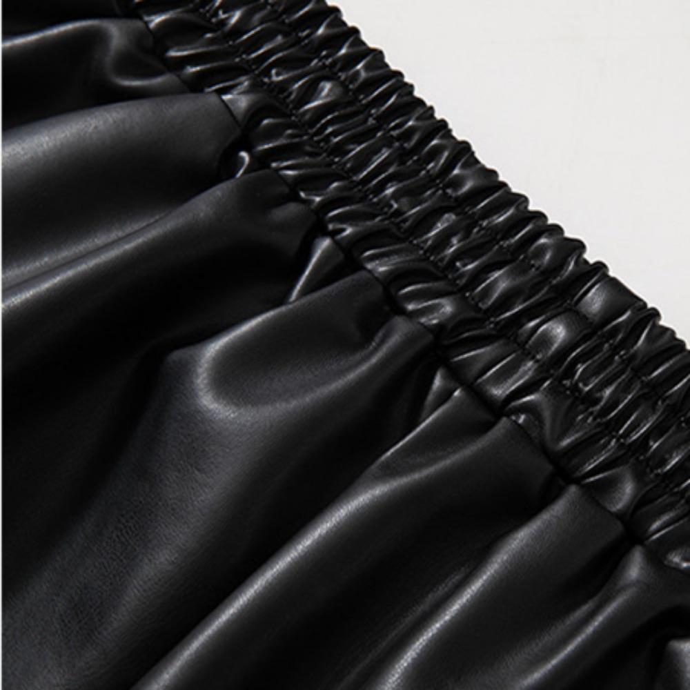 Шорты из чистой кожи черного и красного цвета с карманами 2025 лето мужские женские высокое качество желтая кулиска пляжные шорты штаны бриджи