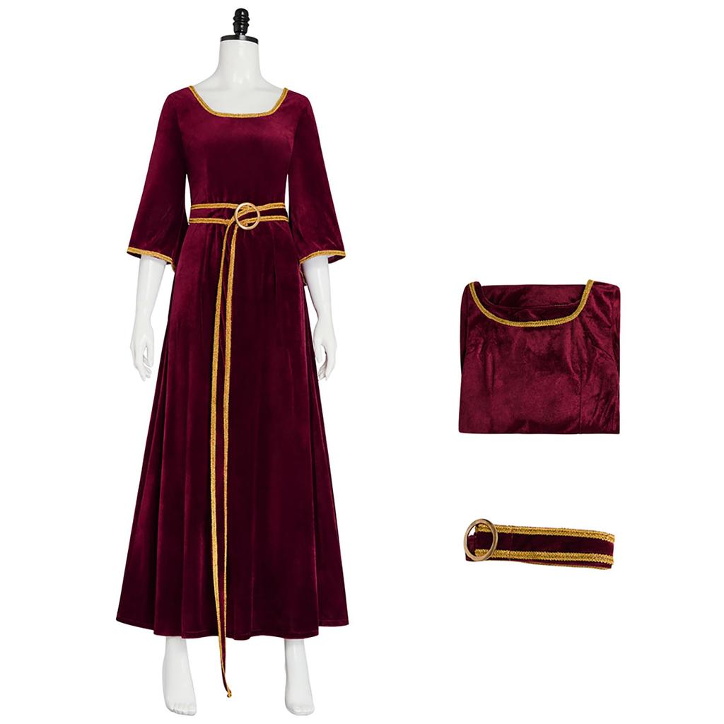 Midoriya Mother Gothel Cosplay Costume, Tangled, Green Fairy Tale Witch Costume (XS)