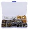363Pcs Leather Rivets Set 2-Cap Brass DIY HandMade Crafts Accessories with Tools