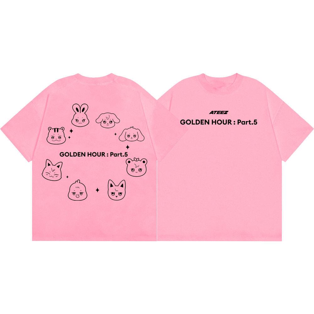 Kpop Ateez Print T-shirts Men Women Clothing Fashion Hip Hop T-shirt High Quality 100%cotton Short Sleeve T Shirts Streetwear