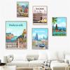 Nordic City Posters Paris London Tokyo Famous Cities Wall Art Canvas Painting Living Room Decorative Paints Picture Home Decor
