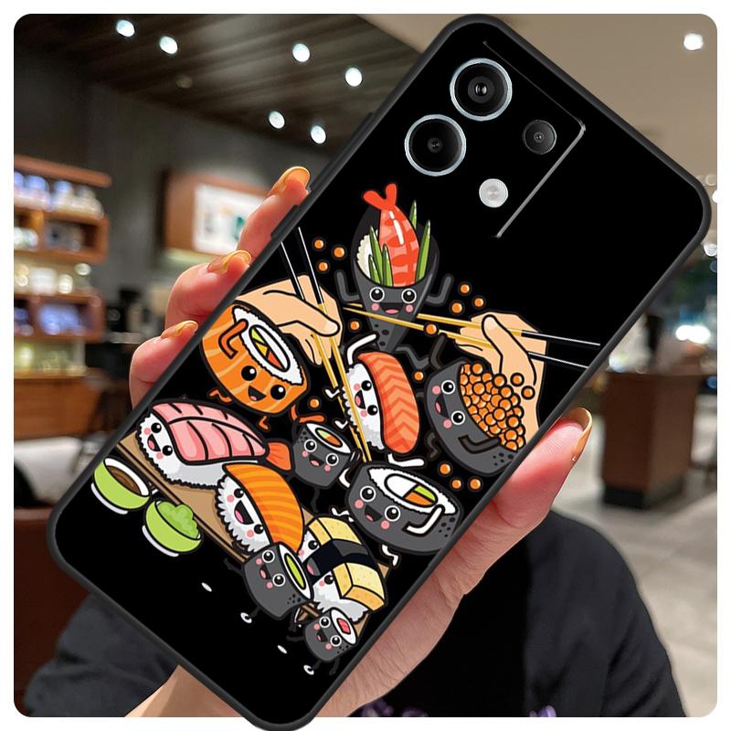 Sushi Food Case For Xiaomi Redmi Note 13 Pro 12 9 10 11 14 Pro 11S 12S Cover For Redmi 14C 10C 12C 13C