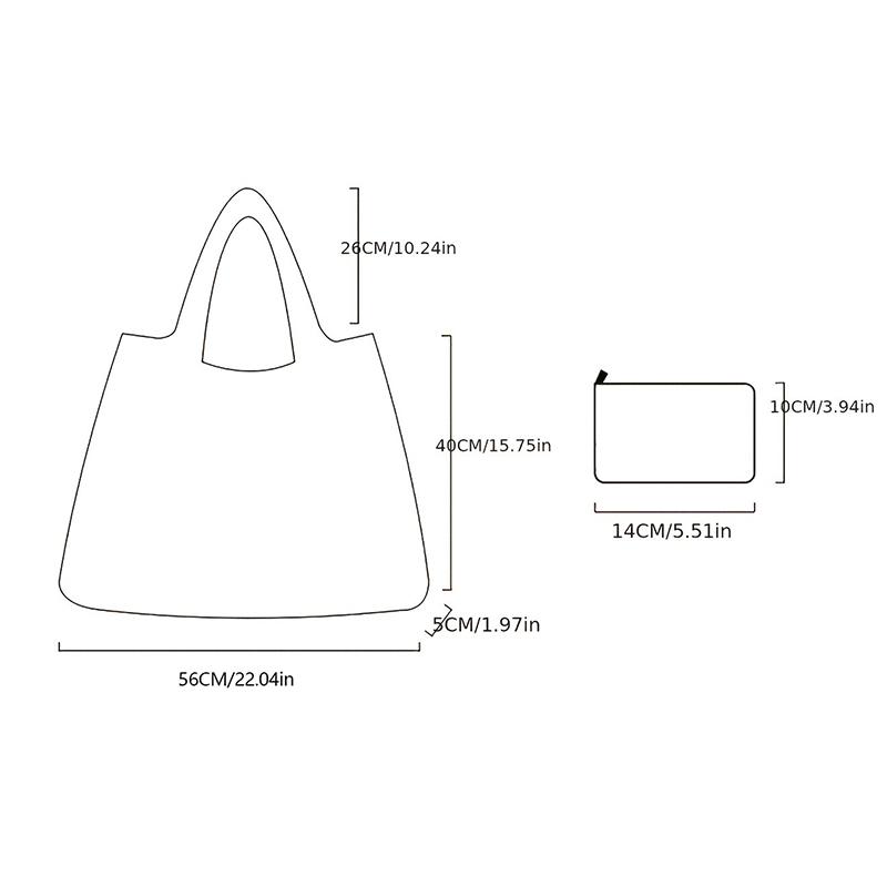 Bag Foldable Shopping Bag Reusable Grocery Storage Bag Nylon Portable Shoulder Handbag Travel Tote Bag