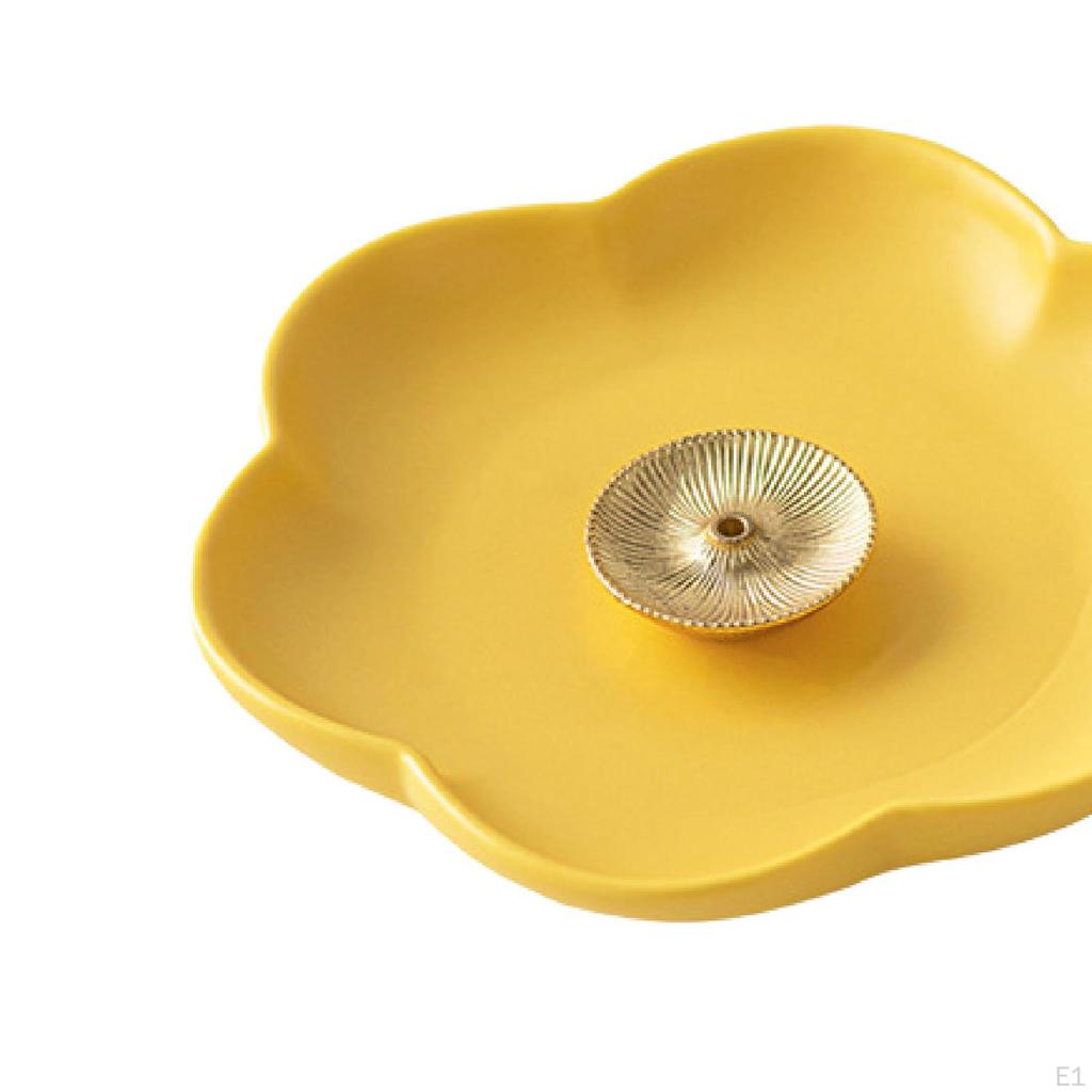 Керамическая курильница с цветком, держатель курильницы для палки, подставка для камина