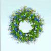 M-Modern-Spring Wreath For Front Door Artificial Spring Front Door Garland Bright Color Wildflower Wreath For Porch Fireplace