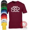 Made In 1982 TShirt Birthday Party Celebration Fancy Dress Teeshirt