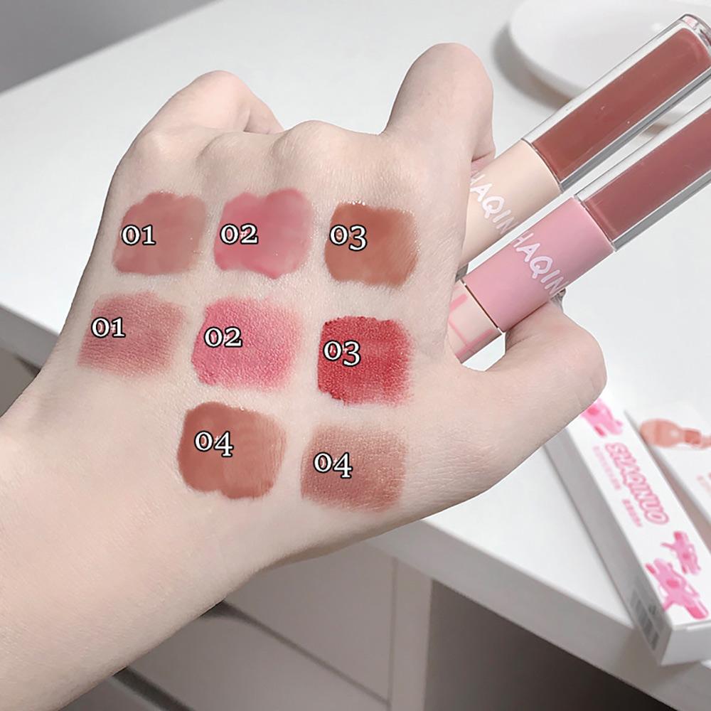 SHAQINUO Двусторонняя губная помада, матовая помада с зеркальным блеском для губ, стойкая цветная водостойкая помада 2 цветов