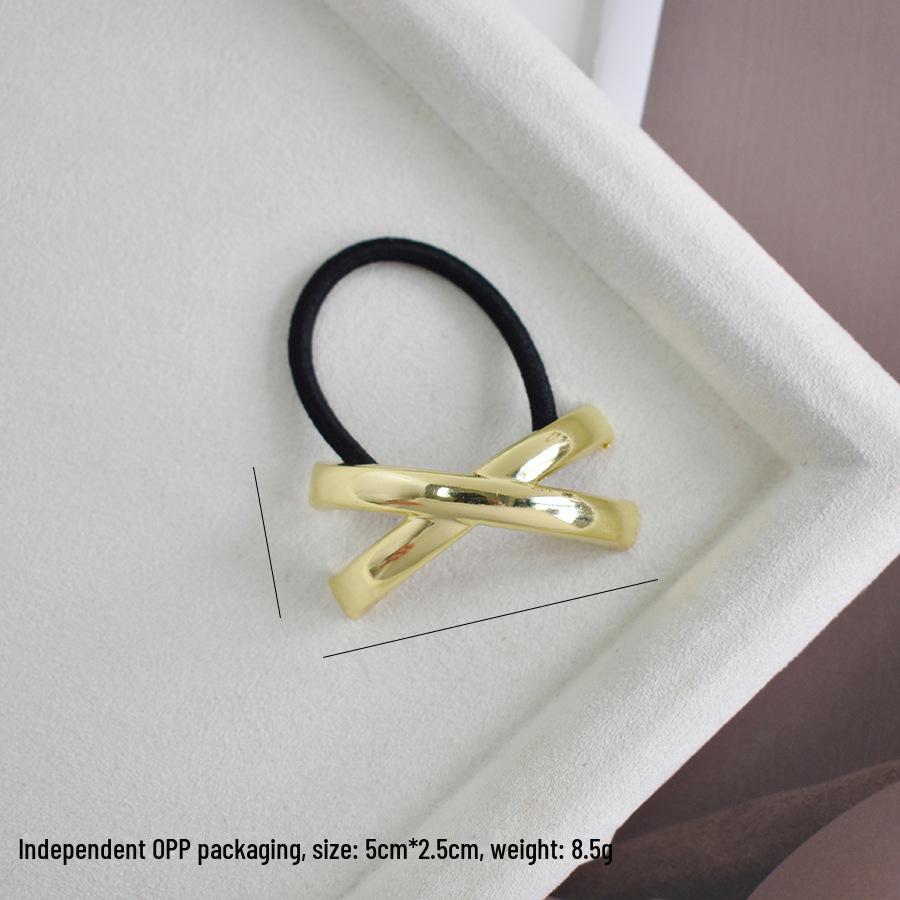 "U-Shaped Alloy Ponytail Headband: High-End, Cold Style, Seamless, Minimalist Hair Ring"