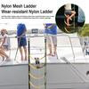 3/4/5 Steps Boat Rope Ladder Heavy Duty Foldable Climbing Ladder Inflatable Boat Kayak Sailboat Motorboat Canoe Yacht Hanging Ladder