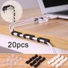 Puntos 20Pcs Self-adhesive Cable Clip Clamp Wire Buckle Line Fastener Organizer Fixer