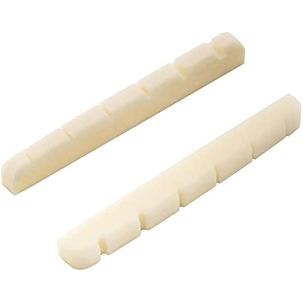 Musiclily 42mm Electric Guitar Ox Bone Nut Grooved Bone Nut Fender for Strat/Telecaster Guitars, ...