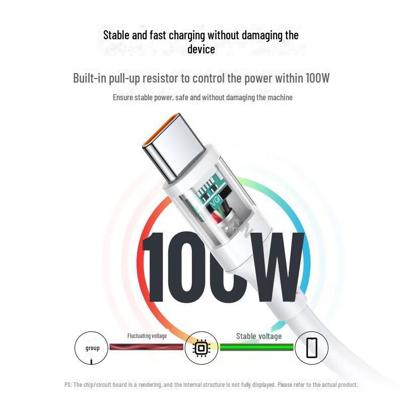 Кабель UGREEN Type-C для быстрой зарядки мощностью 100 Вт, 6 А, для Huawei Mate50/40Pro и Honor