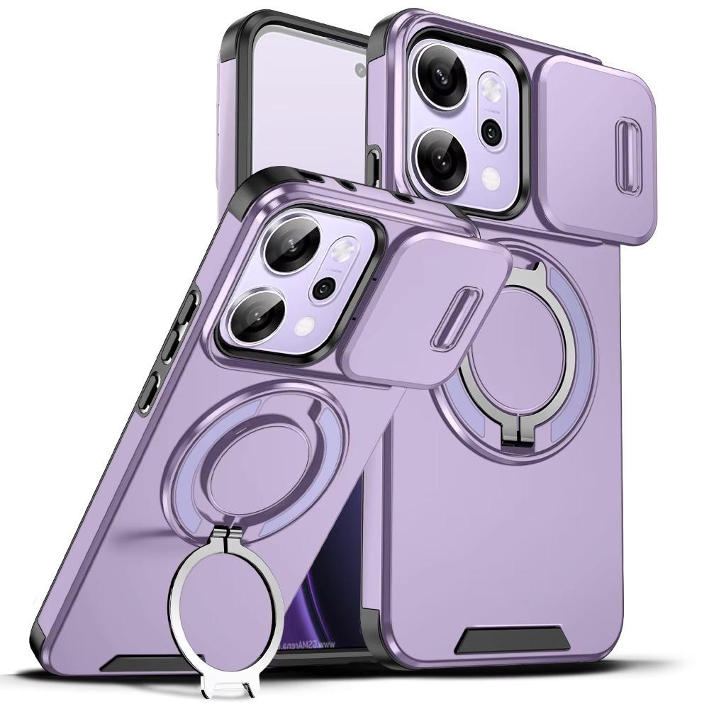 Прочный Бронированный Магнитный Чехол Для OPPO Reno 15 14 13 Pro 15F 14F 13F TPU 360 Градусов Ударопрочный Слайдер Защита Камеры Подставка Чехол
