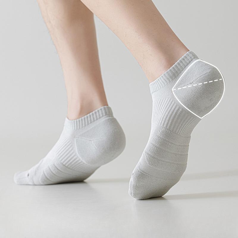 Short Socks for Men's Summer Sports, Loop Boat Socks, Anti-odor and Anti-pilling, Boneless Socks, Mesh, Breathable and Sweat-absorbing Running Socks