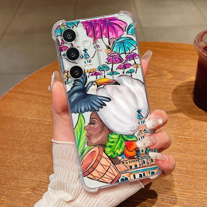 Чехол для S25 Ultra с красочным узором граффити со звездами для Samsung Galaxy S25 Edge S24 Ultra S23 S22 Plus S21 FE Capa Funda