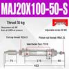 Adjustable Stroke Mini Stainless Steel Pneumatic Cylinder (maj16/20/25/32/40X100-25-50sca)