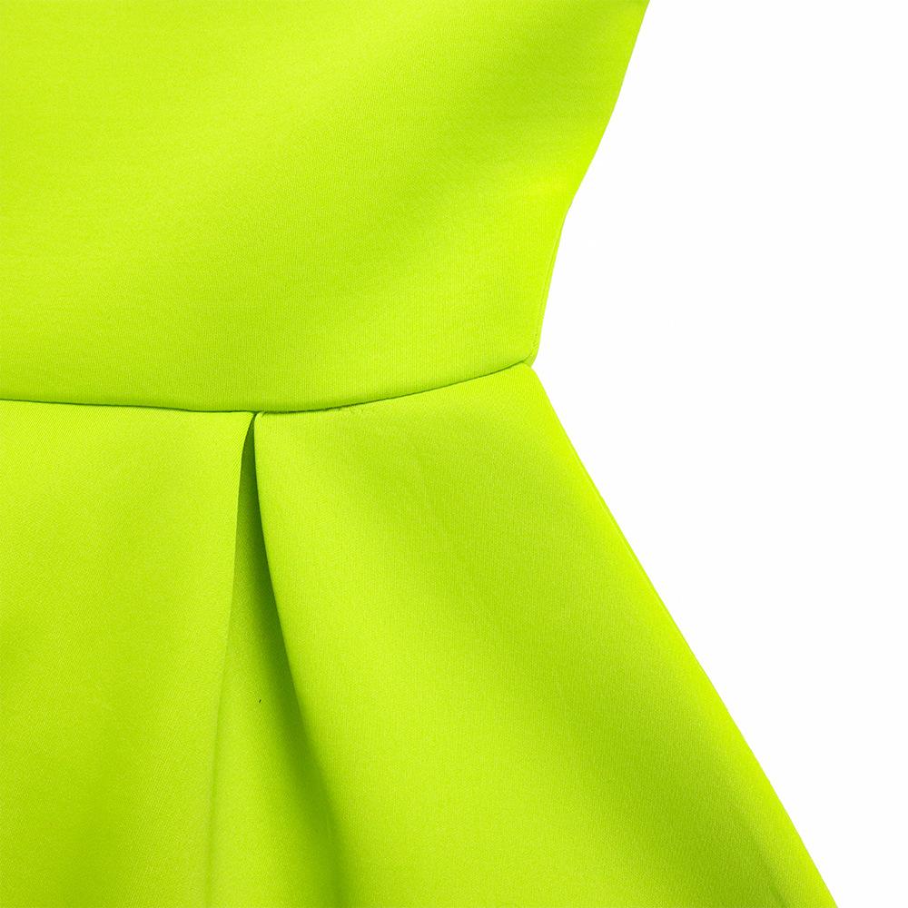 Женское модное однотонное платье большого размера, элегантное цельное платье с v-образным вырезом и пышными рукавами