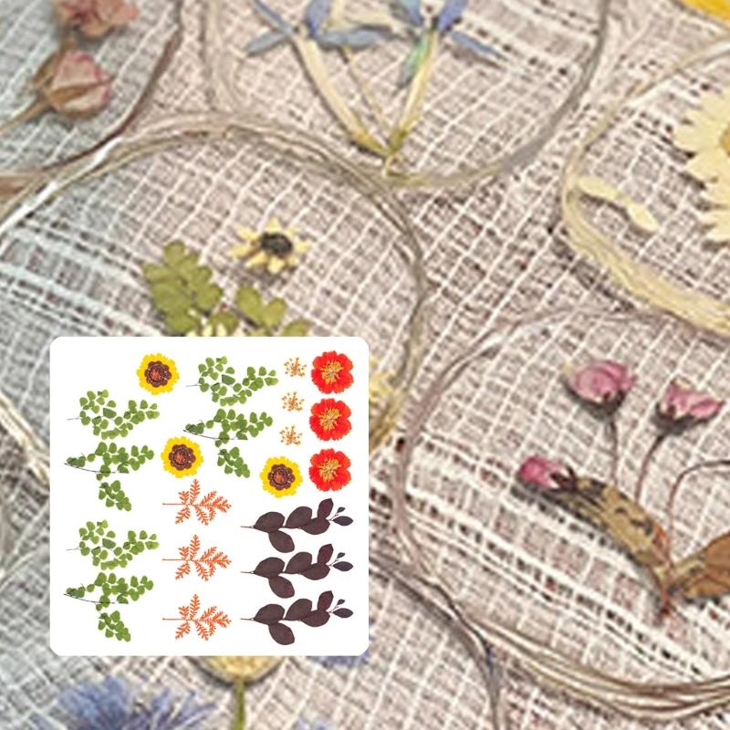 Натуральные сушеные цветы для эпоксидных форм Набор сухих цветов и листьев для искусства, ремесла, изготовления свечей, ювелирных изделий, скрапбукинга