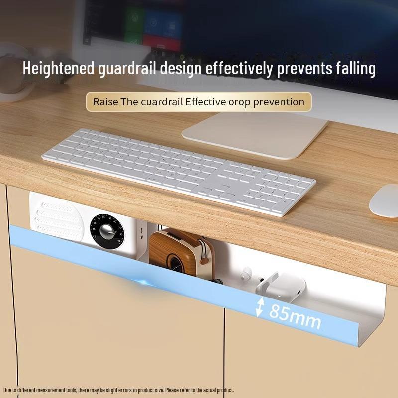 Under-Desk Cable Organizer: No-Punch Cable Management Box and Wire Storage for Computer Desks