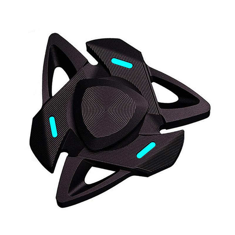 SCIONE Светящийся гироскоп для пальца Алюминиевый гироскоп для пальца Металлический красочный светящийся вращающийся антистресс