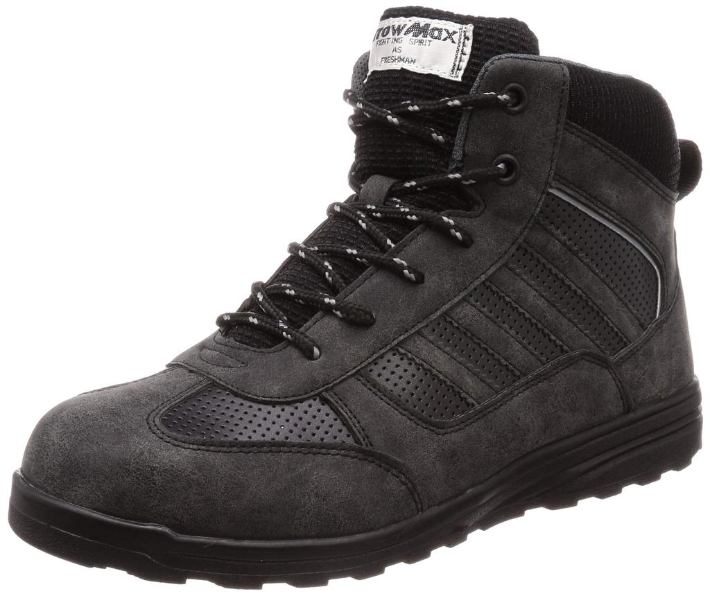 Fukuyama Rubber Arrow Max 69 Men's Outdoor-Style Safety Sneakers, Black, Size 26.0 Cm, 3E
