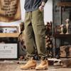 Мужские ретро рабочие брюки: 2025 Тяжелые повседневные брюки на флисовой подкладке для осени/зимы