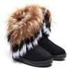 Модные женские сапоги Зимние зимние сапоги Женские хлопковые сапоги из лисьего волоса Удобные теплые женские сапоги