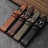 Handmade Genuine Leather Watchbands 18mm 19mm 20mm 21mm 22MM Watch Strap Men's Vintage Brushed High Grade Watch Bracelet