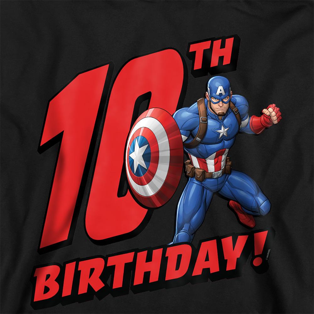 Captain America Childrens/Kids 10th Birthday Hoodie