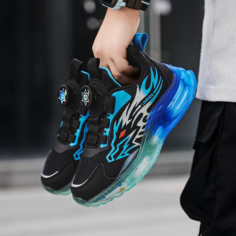 Обувь для мальчиков Nezha третий принц Аобин 2025 осень дышащая двойная сетка спортивная и повседневная обувь детская обувь для бега на мягкой подошве