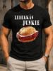 Leberkas Junkie Gerunisex Шутка про еду С мясным сэндвичем Иллюстрация смелым тематическим рисунком Унисекс Футболка