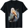 Gift Owl Barn Owl Realistic Nature Fleeting T-Shirt