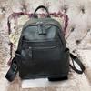 Рюкзак из натуральной кожи, черный модный рюкзак из воловьей кожи для женщин, женский рюкзак из мягкой кожи, женская сумка