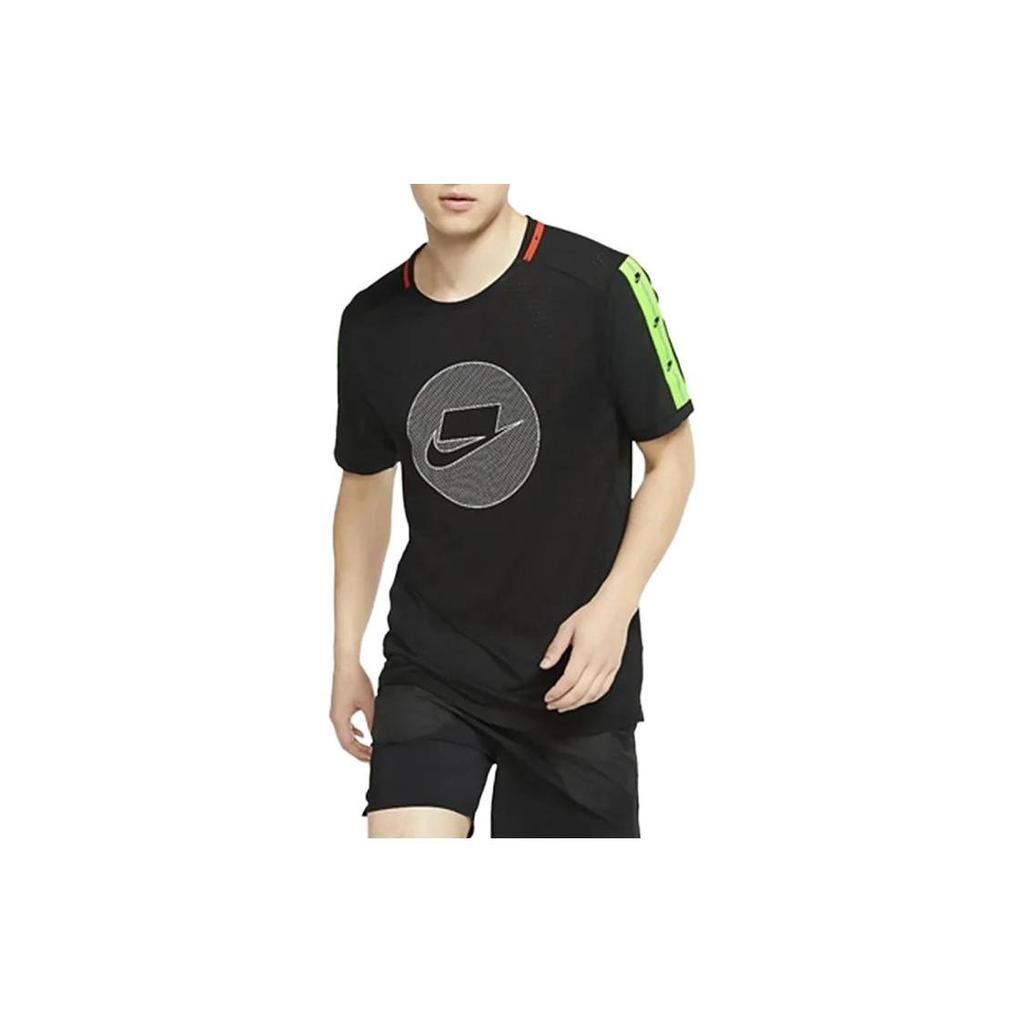 Nike Футболки Мужские Черные С Круглым Вырезом Умеренный Прямой Крой BV5599-010